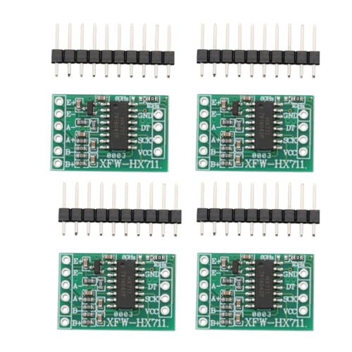 DEWOTHV HX711 Module Amplificateur de Cellule de Charge 24-Bit Précision AD Module Capteur de Poids Convertisseur Analogique-Numérique pour Arduino(Pack de 4)