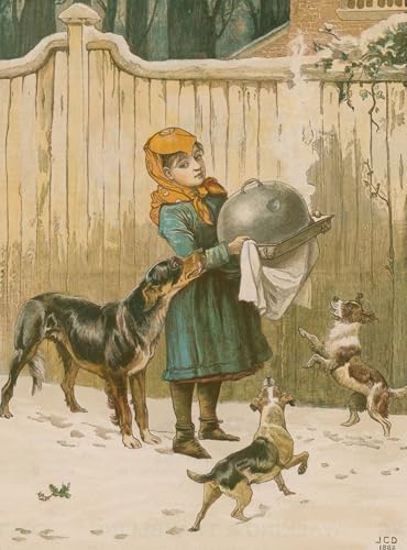 Tableaux le dîner de Noël en danger Charles Dollman Poster Paysage Toile 60x90cm