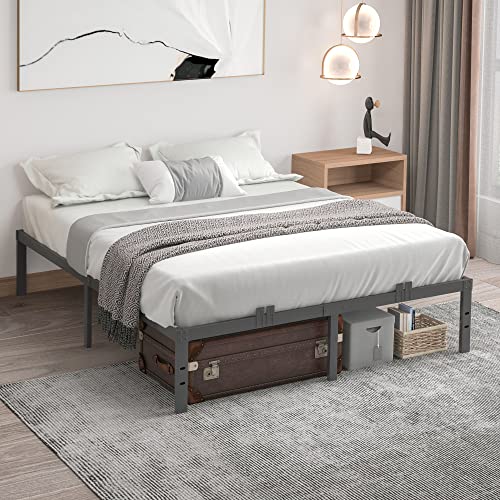 Umyder Full Size Bed Frame With Steel Slats Support,Sturdy And Durable No Box Spring Needed 14 Inch High Platform Metal Bedframes Black Heavy Duty 3500Lbs,Noise Free,Easy Assembly #TOP23