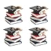 WINOMO 4 SZTUK Sterta Książek Statua Cap I Dyplom Miniaturowy Figurka Kolekcjonerska Dekoruj Figurka Graduation Ciasto Dekoracji Desktop Ozdoby