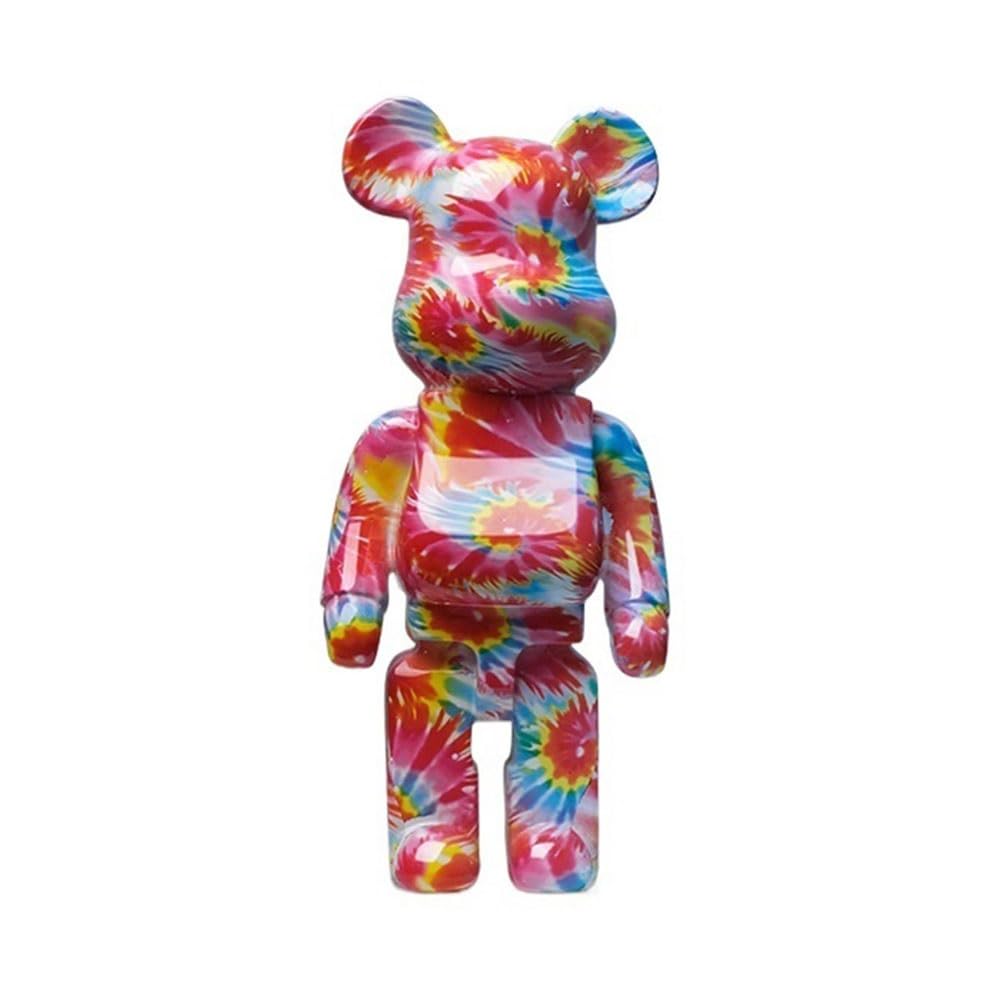 HQDFCNM Bearbrick, 27cm Blocks Bear Home Desktop Decoration Sculpture Display Case Collectibles