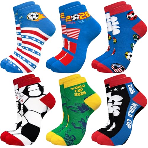 Image of 6 Pairs Ankle Socks for Women Men Novelty Gifts For Women Halloween Christmas Festival Birthday Gift