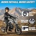 TOXOZERS Alien001 Mini Dirt Bike, 50CC 2-Stroke Kids Dirt Bike, EPA Approved Gas Powered with Front Fork and Rear Mono Shock, Up to 25 Mph, Weight Support Up to 130 LBS (Black)
