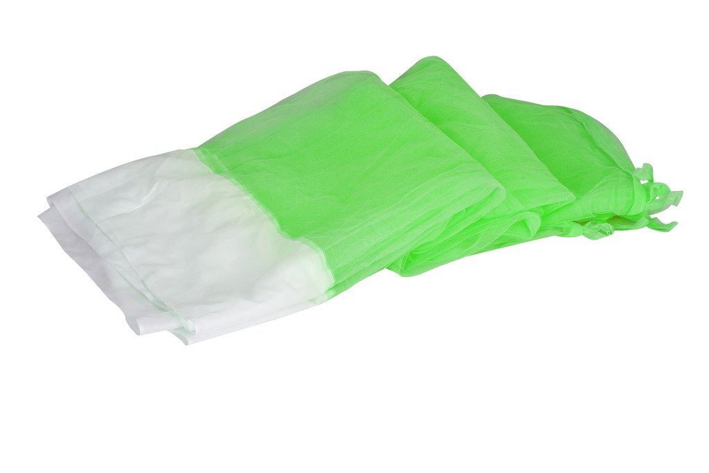 Aarushi Double Bed Mosquito Net with Cotton Border Green