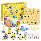 NewFamily Air Dry Clay Kit, 15 Colors, 12 Step-by-Step Projects, Project Cards & Instruction Guide, Soft Non-Sticky Clay with Tools, Non-Toxic DIY Craft Set for Home, School, Parties & Gifts