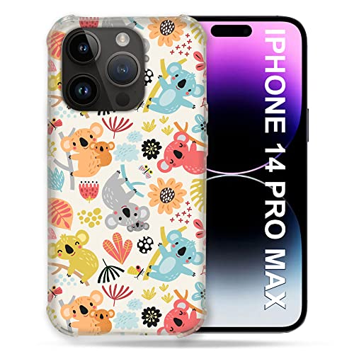 Cover Per Iphone 14 Pro Plus (6.7) Animal Koala Pattern