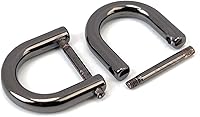 Vista 14 de 4 Piezas Anillos en D de Servicio Pesado Atornillables con Grillete de 1-1/2 Pulgadas Negro Gunmetal Forma de U Anillo D de Repuesto para Bolso