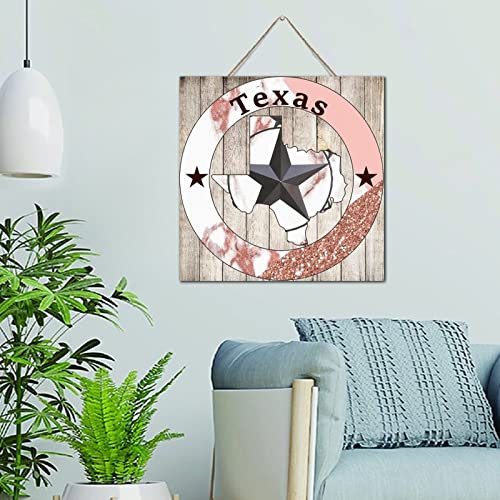 Décoration murale rustique en bois Texas Lone Star, panneau à suspendre personnalisé 30,5 cm