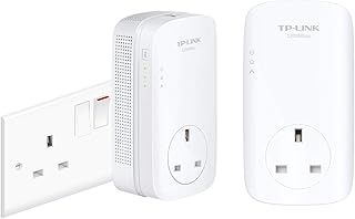 TP-Link TL-PA8010PKIT 1200 Mbps Gigabit Passthrough Powerline Starter Kit, UK Plug (Renewed)