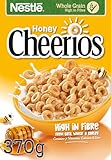 Nestlé Cereals - Cheerios Breakfast Cereal - Honey Hoops Made With Oats, Wheat and Barley - High Fibre, No Added Sugar - 370g