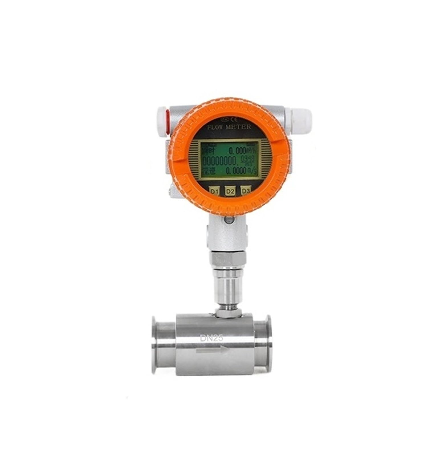 TBZOQAID Liquid Flow Meter Electronic Digital Display Water Sensor(DN40 clamp)