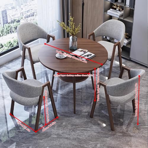 Rundes Konferenztisch-Set mit Stühlen – Doppelschicht-Design für Büroküche oder Esszimmer – ideal für Geschäftstreffen und Versammlungen – klein platzsparend