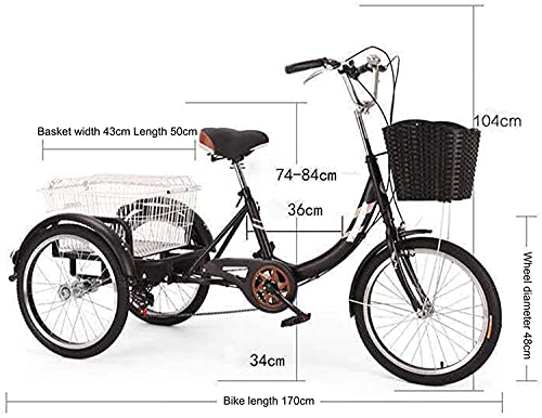Triciclo para adultos 6 velocidades ajustable miniatura 3