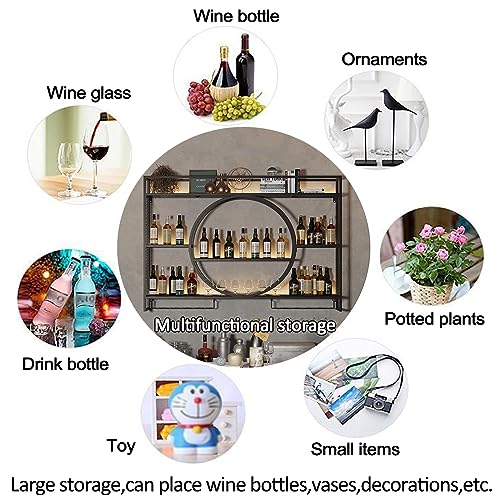 Support à vin moderne avec étagères de bar pour bouteilles