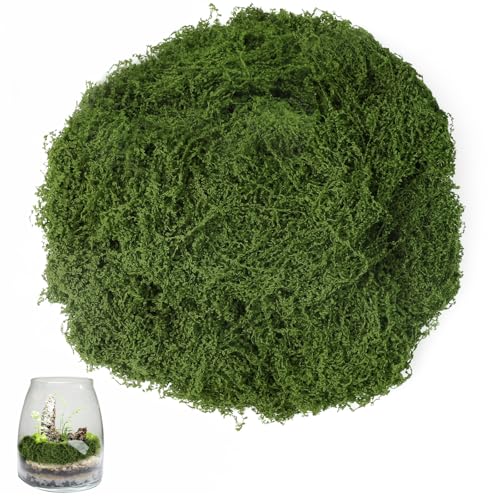Hexizexi 200g Musgo Artificial Verde Oscuro Simulación de Musgo para Pared Boda Decoraciones Festiva Modelismo DIY