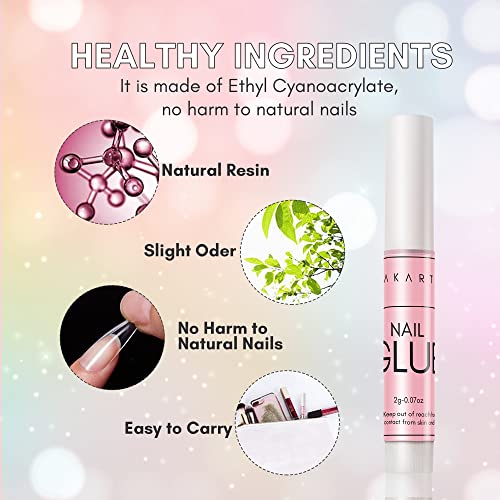 Makartt C0591 Super Strong Nail Glue For Press On Nails: Professional Acrylic Nails Nail Adhesive Bond Nail Tips Glue thumb #4