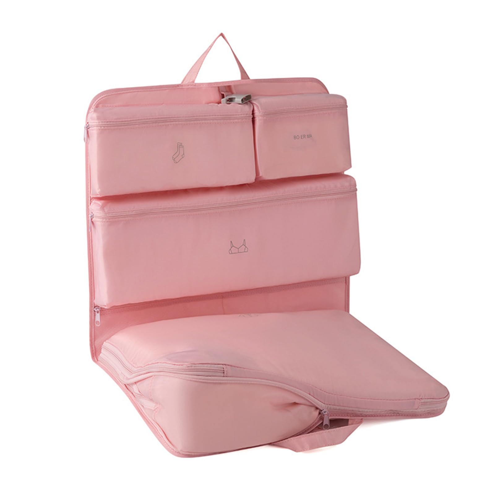 Cinghi Lusso Pink Compression Packing Cubes For Suitcases Packing Cubes Compression Set For Travel Essentials Suitcase Organiser Bags Travel Cubes Camping Storage (Pink)