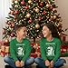 Tstars Boys Ugly Christmas Shirt Santa Dinosaur Tacky Sweater Style Xmas Holiday Youth Kids Long Sleeve T-Shirt Medium Green