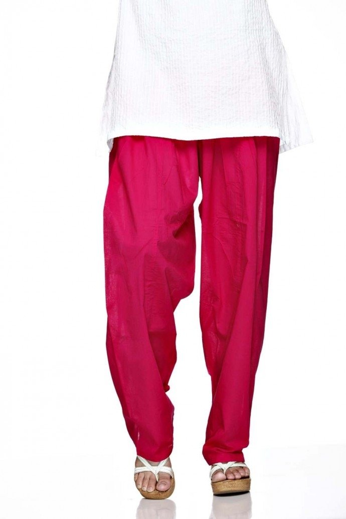 ladyline Plain Cotton Salwar Pants with Drawstring Closure Indian Baggy Pants for Women Yoga