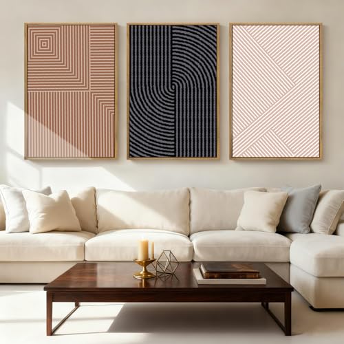 ANHUIB Extra Large Boho Wall Art Black Neutral Wall Decor