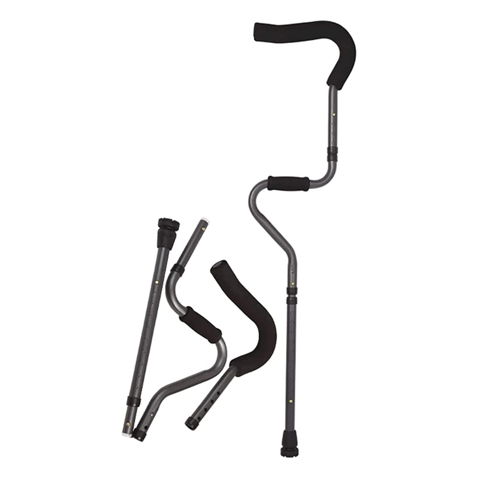 PAASHE Bastones para Caminar, Bastones para Adultos, bastón para Caminar de Altura Ajustable para Caminar, Bastones Plegables de Aluminio para Axilas