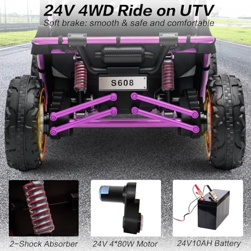 Alinux WKTY-RO24-1 24V 2 Seater10Ah 4Wd Ride On Cars, Off-Road Kids Electric Vehicles thumb #2