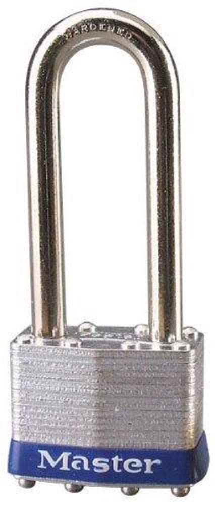 Master Lock 1UPLJ 1-3/4in (44mm) Wide Laminated Steel Pin Tumbler Padlock with 2-1/2in (64mm) Shackle, Universal Pin (No Keys Included)
