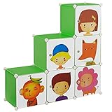 [page_title]-[neu.haus] Kinder Regalsystem DIY mit 6 Fächern Motiv [110x110cm] Kunststoff Steckregal