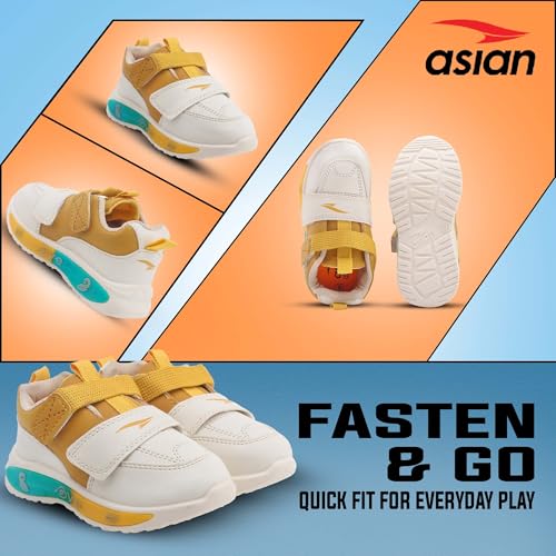 Image of ASIAN Blinky-02 Kids Light Shoes with Fun Blinky LED Lights | Soft Cushion Comfort, Lightweight & Easy Strap Closure, Durable Grip Sole Shoes for Boys and Girls