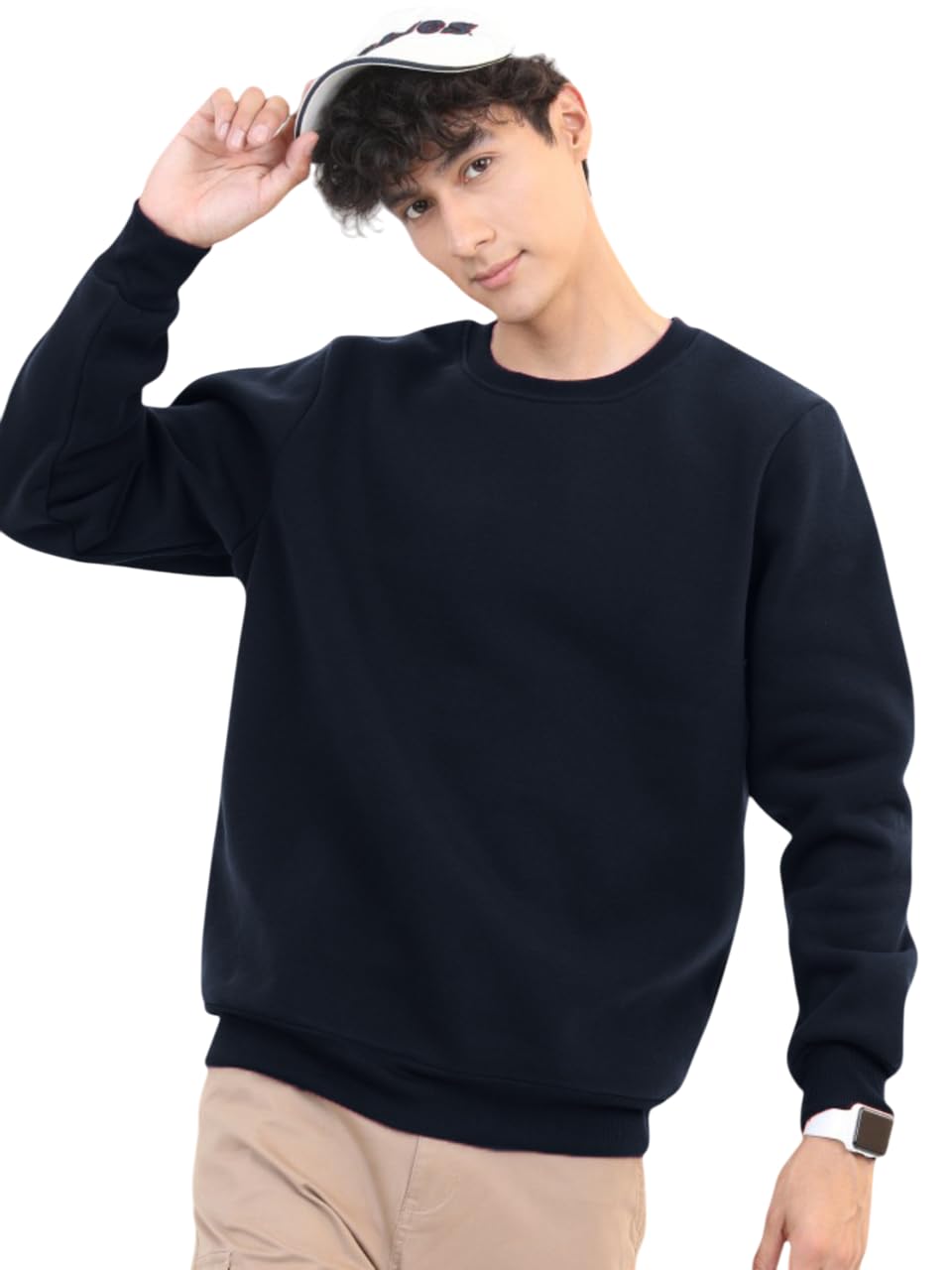 alone eagle Men's Pure Cotton Winterwear Full Sleeve Crew Neck Sweatshirt-picture-40