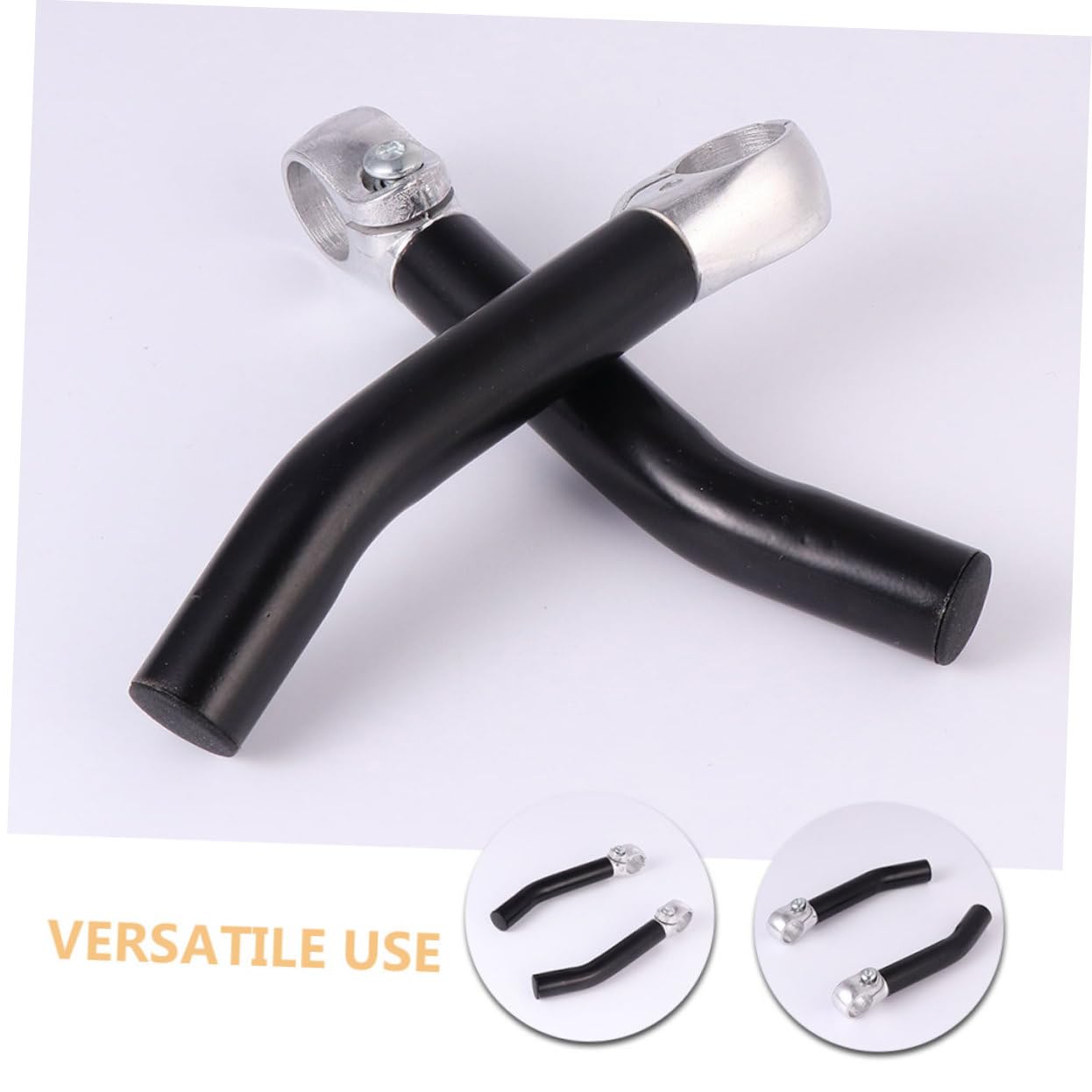 BESPORTBLE 4 Pièces Poignée De Vélo Extrémité des Poignées De Cyclisme Antichoc Poignée De Guidon pour Vélo Extrémité De La Barre De Vélo Bout De Guidon Black Alliage D'aluminium