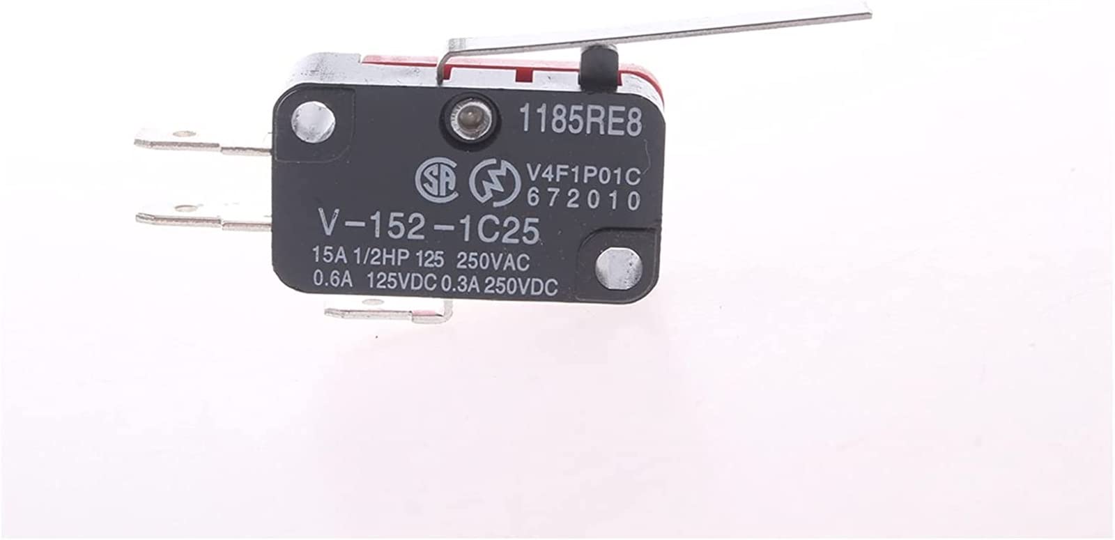 Micro-interrupteur V-152-1C25 SPDT 1NO 1NC à actionneur momentané
