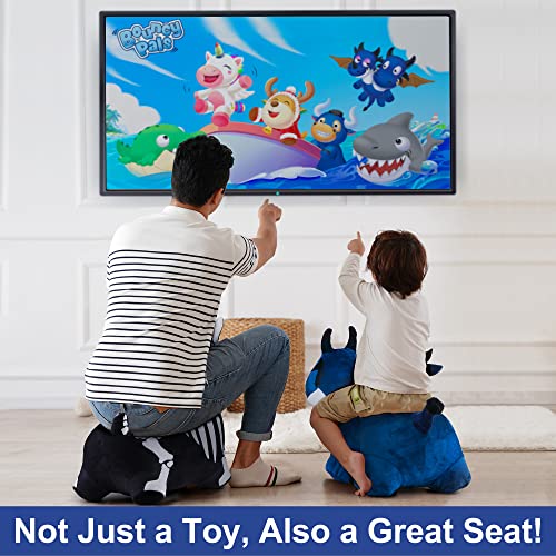 Iplay, Ilearn Bouncy Pals Toddler Animal Hopper Toys, Kids Plush Blue Hopping Horse, Inflatable Ride On Dragon W/ Pump, Indoor Outdoor Jumper, Birthday Gifts For 18 24 Month 2 3 4 Year Old Boy Girl #TOP5