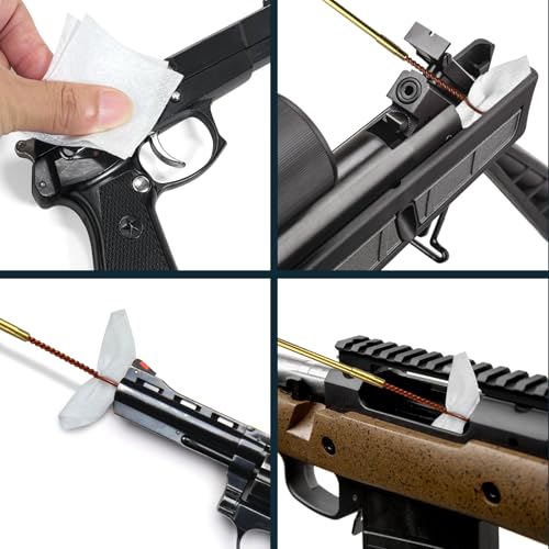 Image of Gun Cleaning Supplies - Lint Free Gun Cleaning Patches and 6 Inch Gun Cleaning Swabs Kit - Fit for Most Caliber Firearms Cleaning