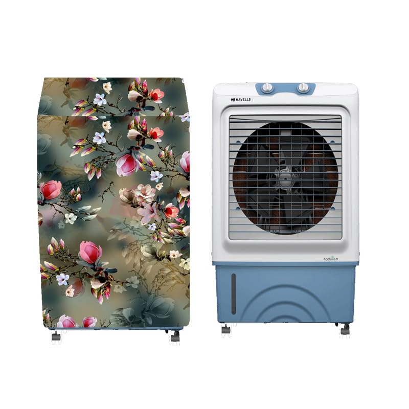 Image of Cooler Cover Compatible For Havells Koolaire 51 Litres Air Cooler Waterproof, Dustproof, Size (HxWxD) 105x74x46 Cm, Green.