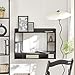 Haotian FWT18-SCH,Drop-Leaf Table Desk, Wood Children Table,Home Office Table Desk Workstation Computer Desk with Storage Shelves, Trestle Desk