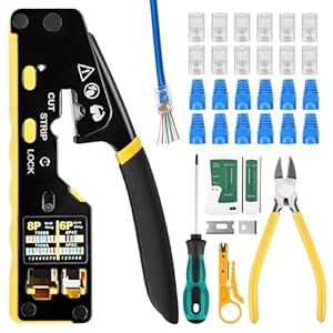 Vehoukli RJ45 Crimpzange Netzwerk Werkzeug Set