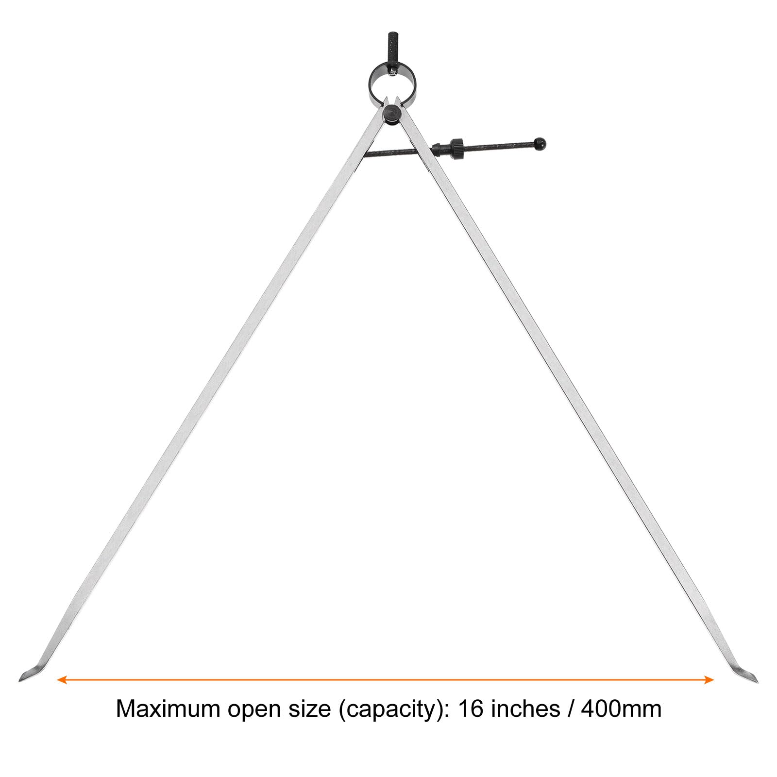 QUARKZMAN Calibre de Resorte de Unión de Muelle de 16" / 400 mm de Acero Ajustable con Tuerca Sólida para Trabajos de Torneado de Madera