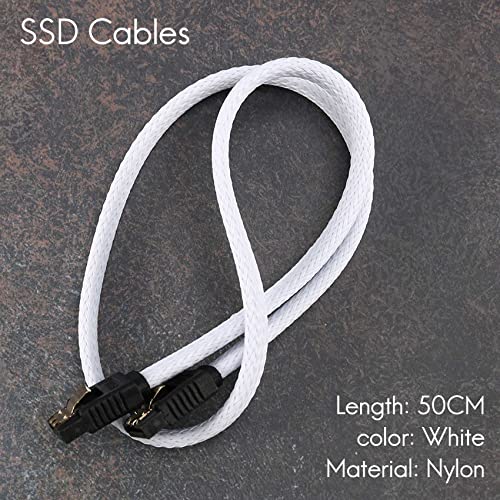 Cable de datos SATA 3.0 III 50 cm blanco miniatura 7