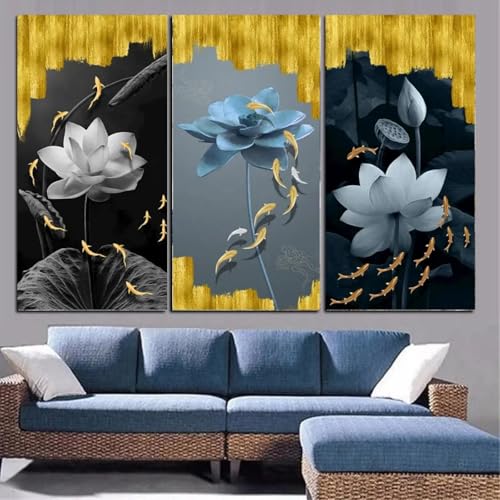 Impression sur toile lotus abstrait pour raviver un mur blanc vide