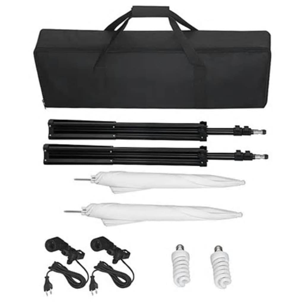 Kit de estudio fotográfico con fondo de 500 x 300 cm, trípodes de aluminio de 78 a 230 cm, luces de luz diurna de 5500 K, 2 pantallas blancas, bolsas de transporte, ideal para retratos, fotos