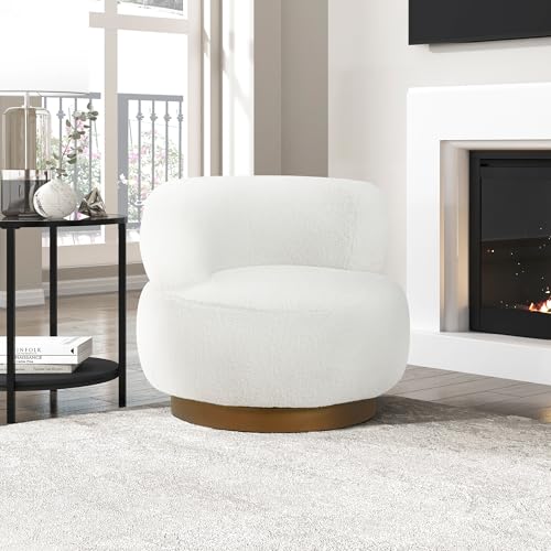 Sillón Giratorio Plegable Blanco miniatura 1