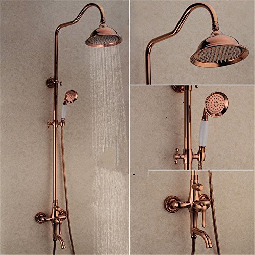 Bijjaladeva cascada grifo del fregadero del baño Todo el cobre antique rose...