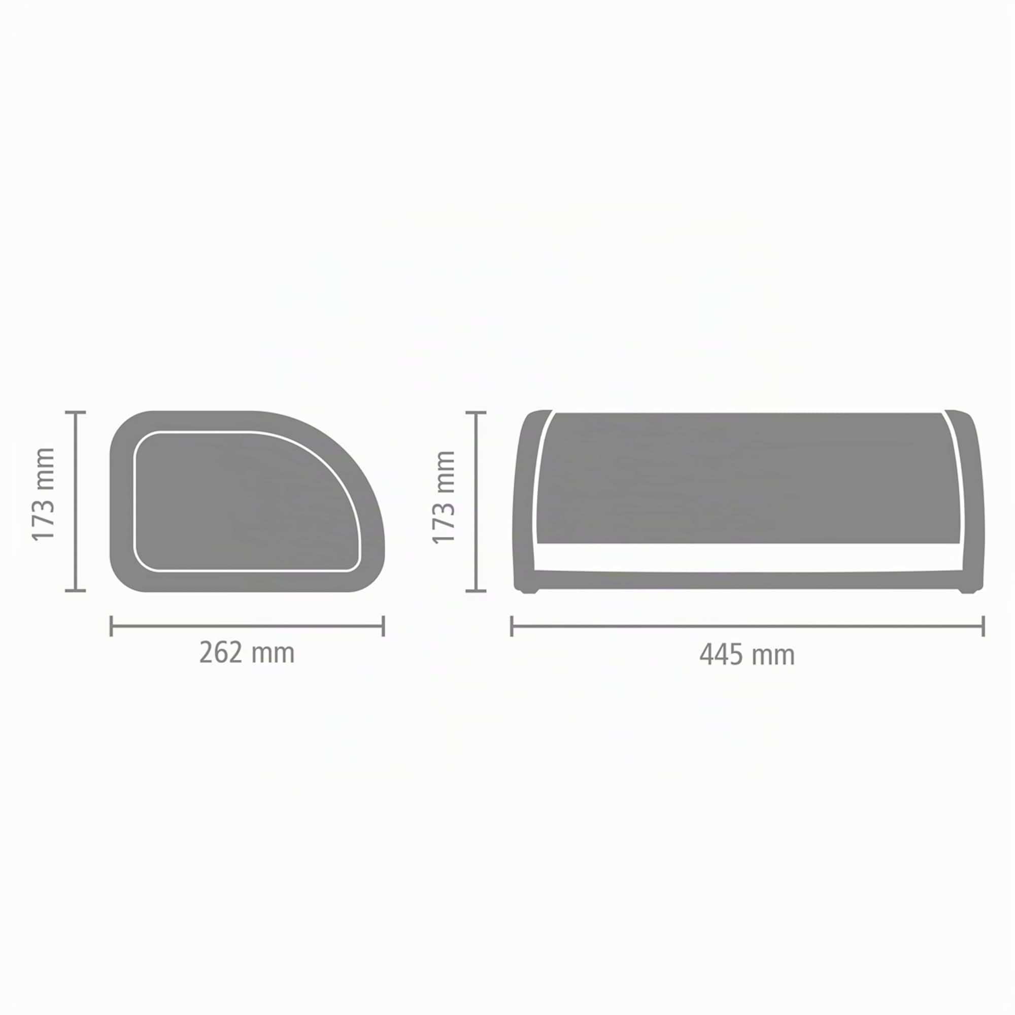 Brabantia 312601 Boîte à Pain Couvercle Coulissant Large Brilliant Steel, 40x20x10 cm, Argent