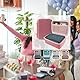 Khanka für Liene Amber M100/M200 Fotodrucker Smartphone 10X15 Hartschalenkoffer, Tragetasche mit Netzfach für Liene DHP513 4x6’’ Zubehör, Nur Tasche（Rosa）