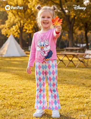 Image of Disney Girls Outfits Long Sleeve Knot Front Shirt Flare Pants 2PC Clothes