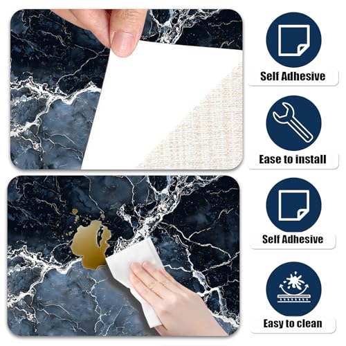 Image of Nuxovilar Grey Marble Vein Peel Stick Wallpaper PVC 15.75x39.37 Inches