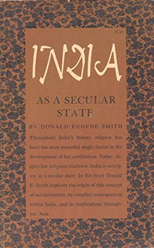 India as a Secular State 0691000026 Book Cover