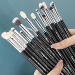 Bueart Design 15Pcs Pro Natural Hair Eyeshadow Makeup Brush Set kits for powder cream liquid eyeshadow blending, Luxury Professional Goat and Pony Hair Bristles Precision eyeshadow brushes - Image 4