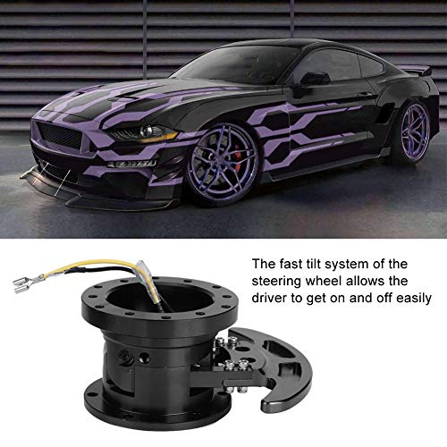 Stuurnaafset Roestvrijstalen Quick Release Hub Kit Tilt Flipped Racing stuurwiel verwijderbare adapter(zwart) - Image 8